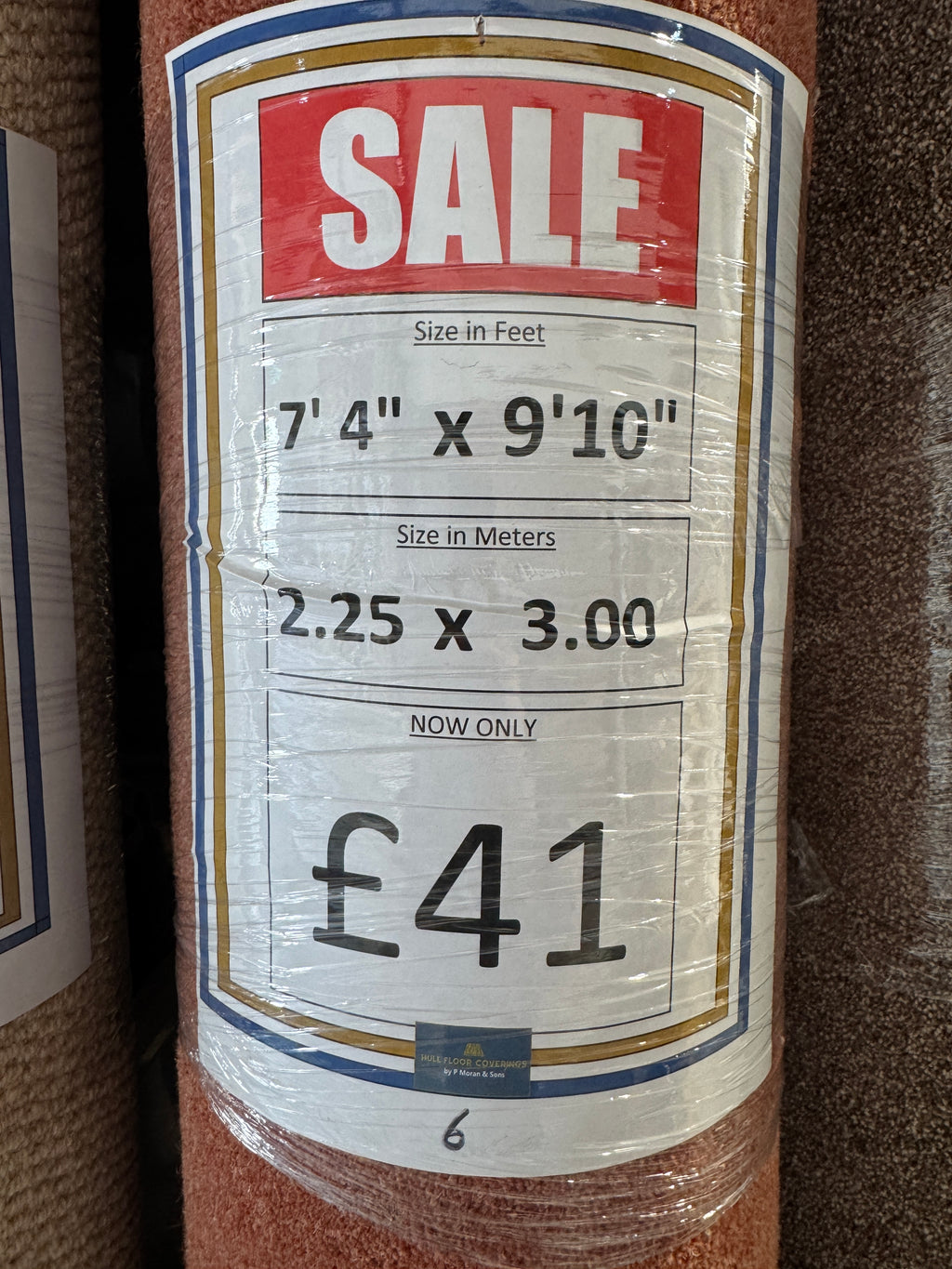 (C06) 2.25 x 3m (7'4"x9'10") Capet Remnant