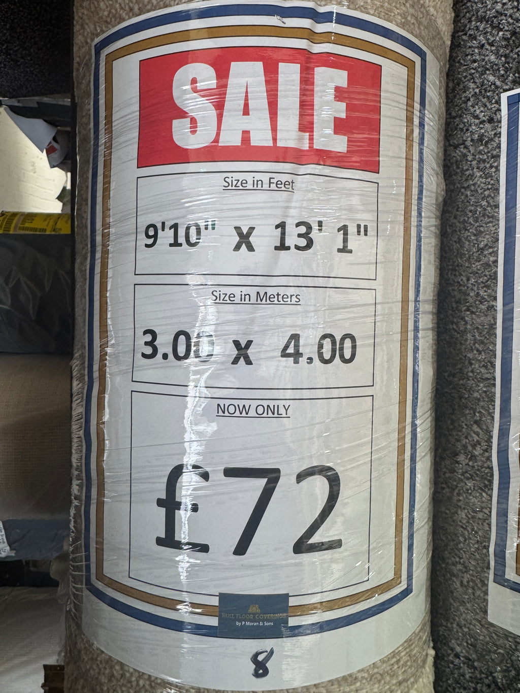 (C08) 3 x 4m (9'10"x13'1") Capet Remnant