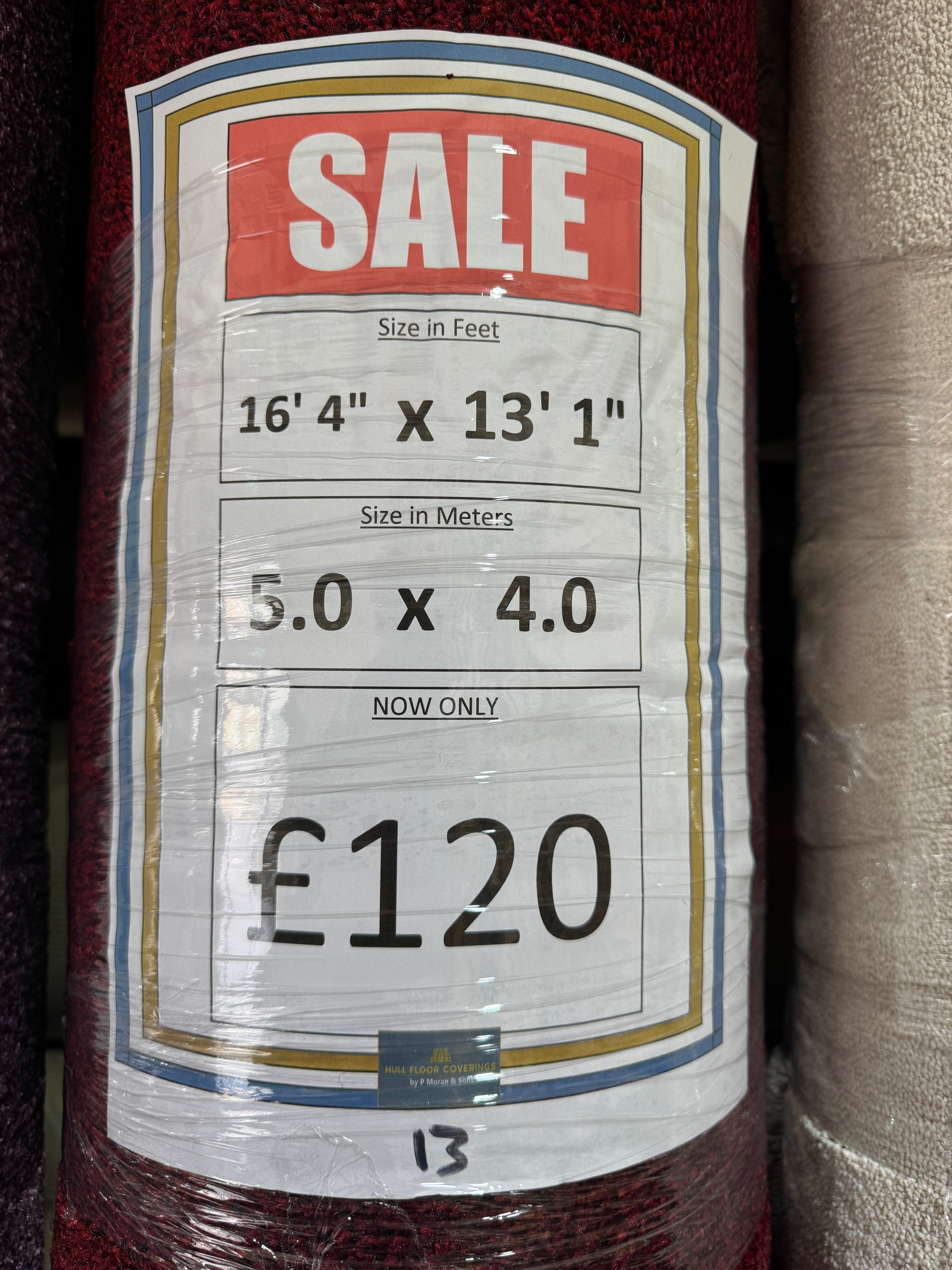 (C13) 5 x 4m (16'4"x13'1") Capet Remnant