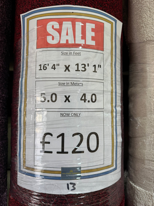 (C13) 5 x 4m (16'4"x13'1") Capet Remnant