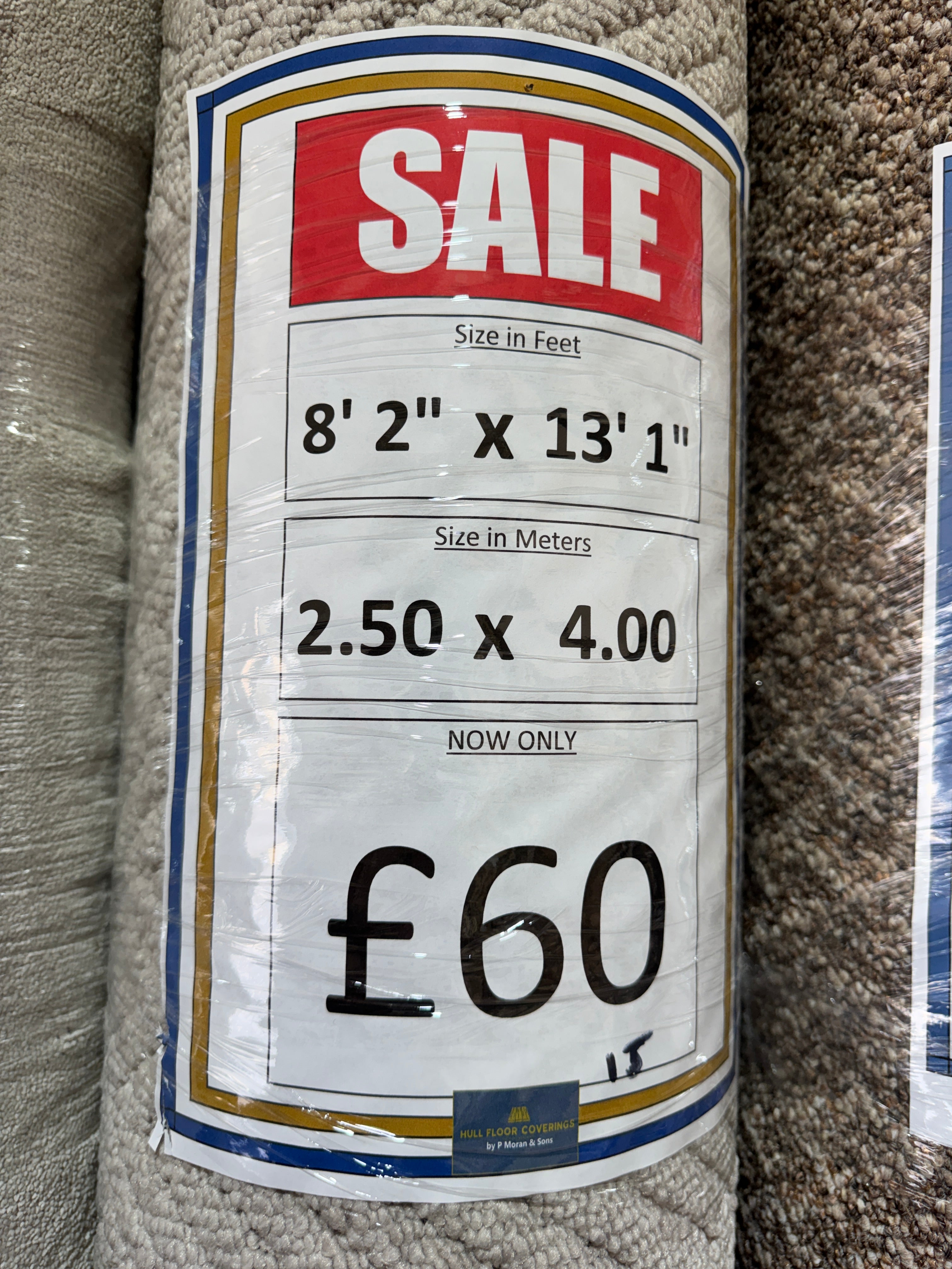 (C15) 2.5 x 4m (8'2"x13'1") Capet Remnant