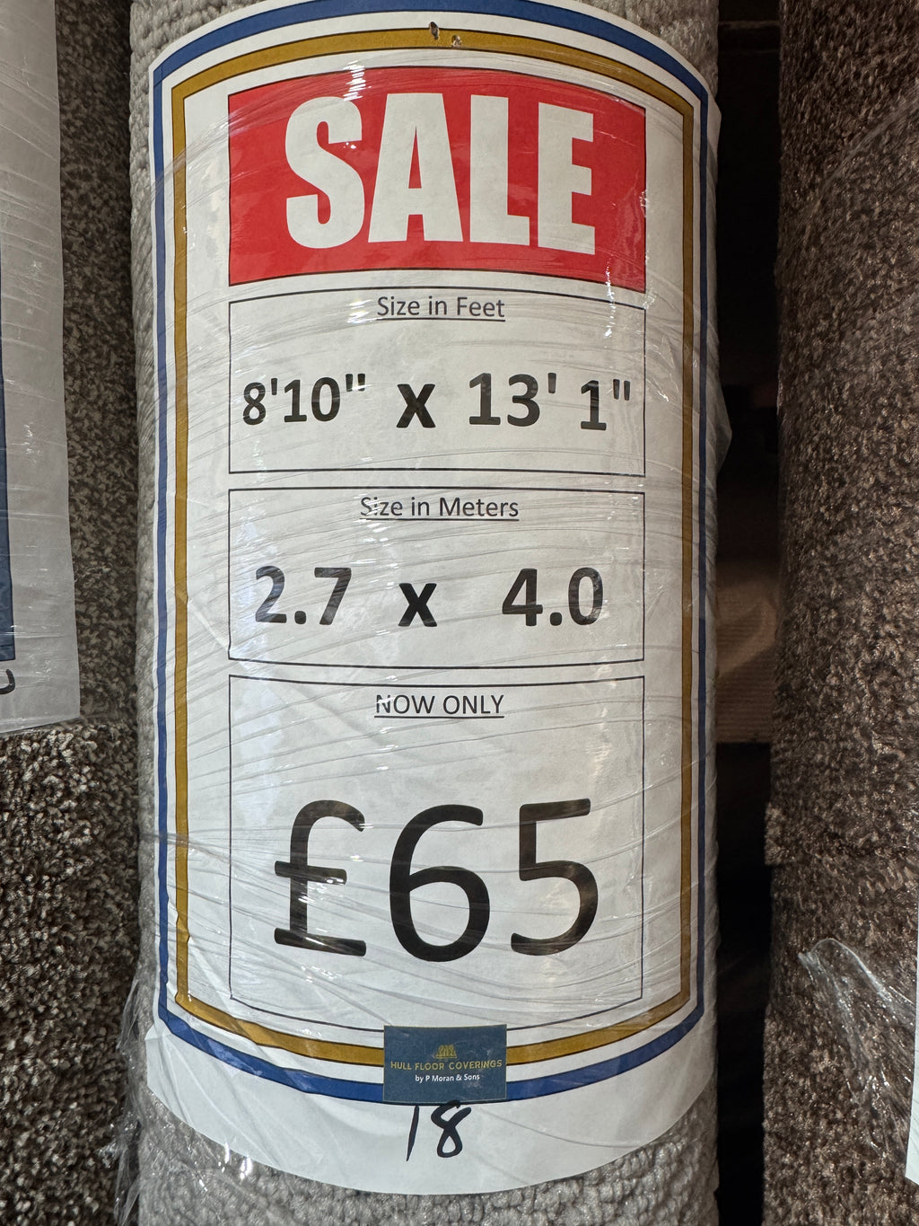 (C18) 2.7 x 4m (8'10"x13'1") Capet Remnant