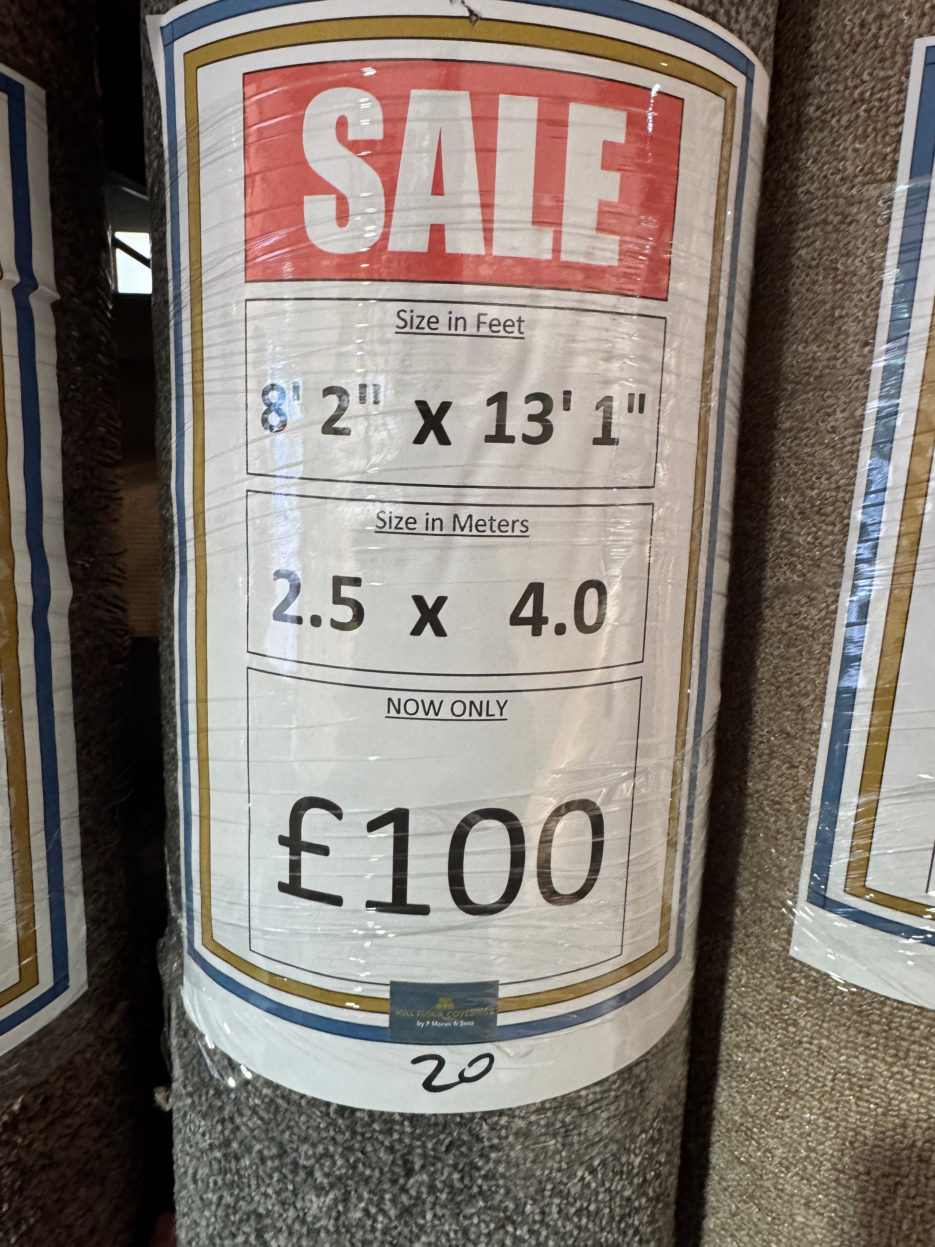 (C20) 2.5 x 4m (8'2"x13'1") Capet Remnant