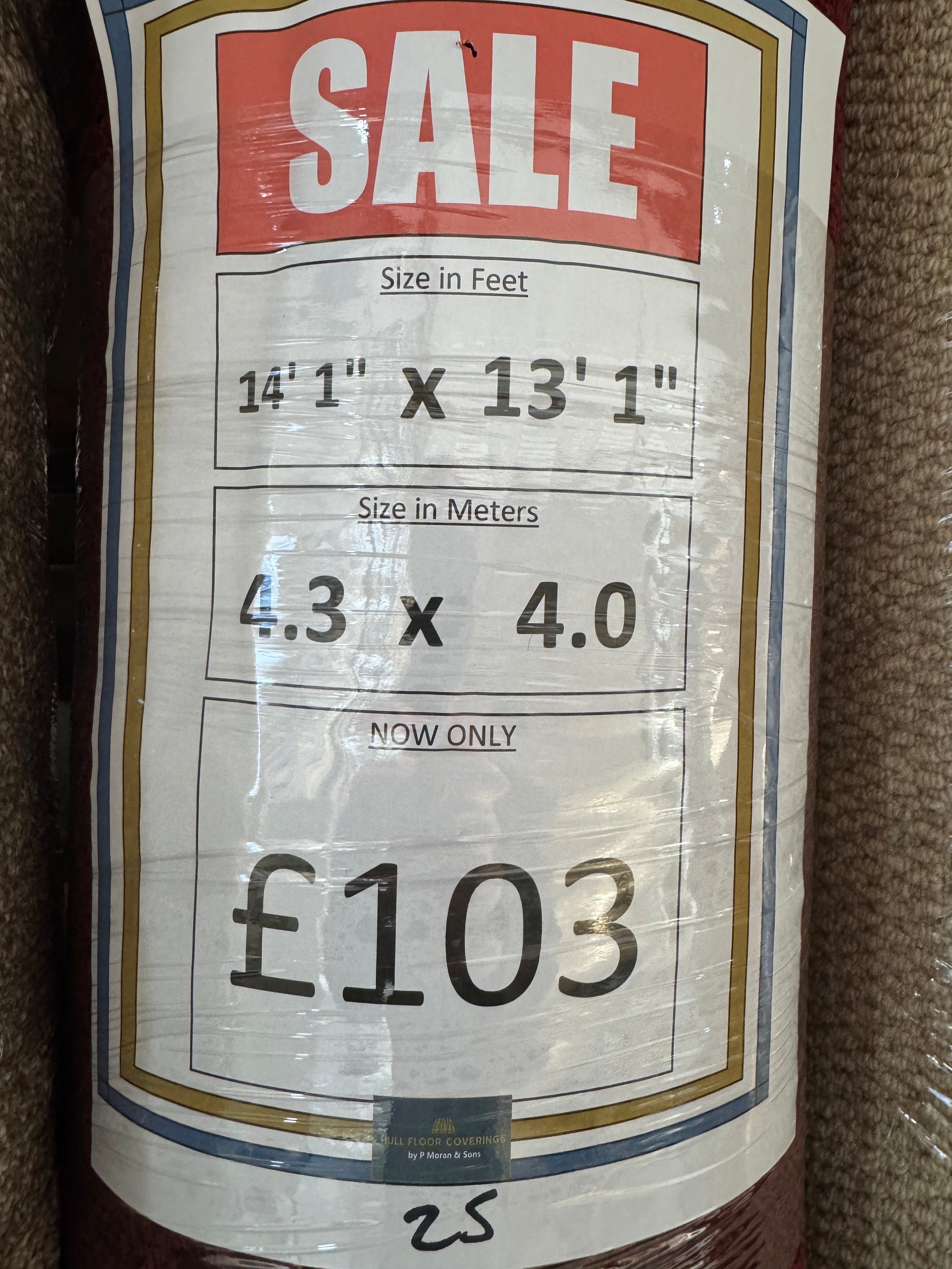 (C25) 4.3 x 4m (14'1"x13'1") Capet Remnant