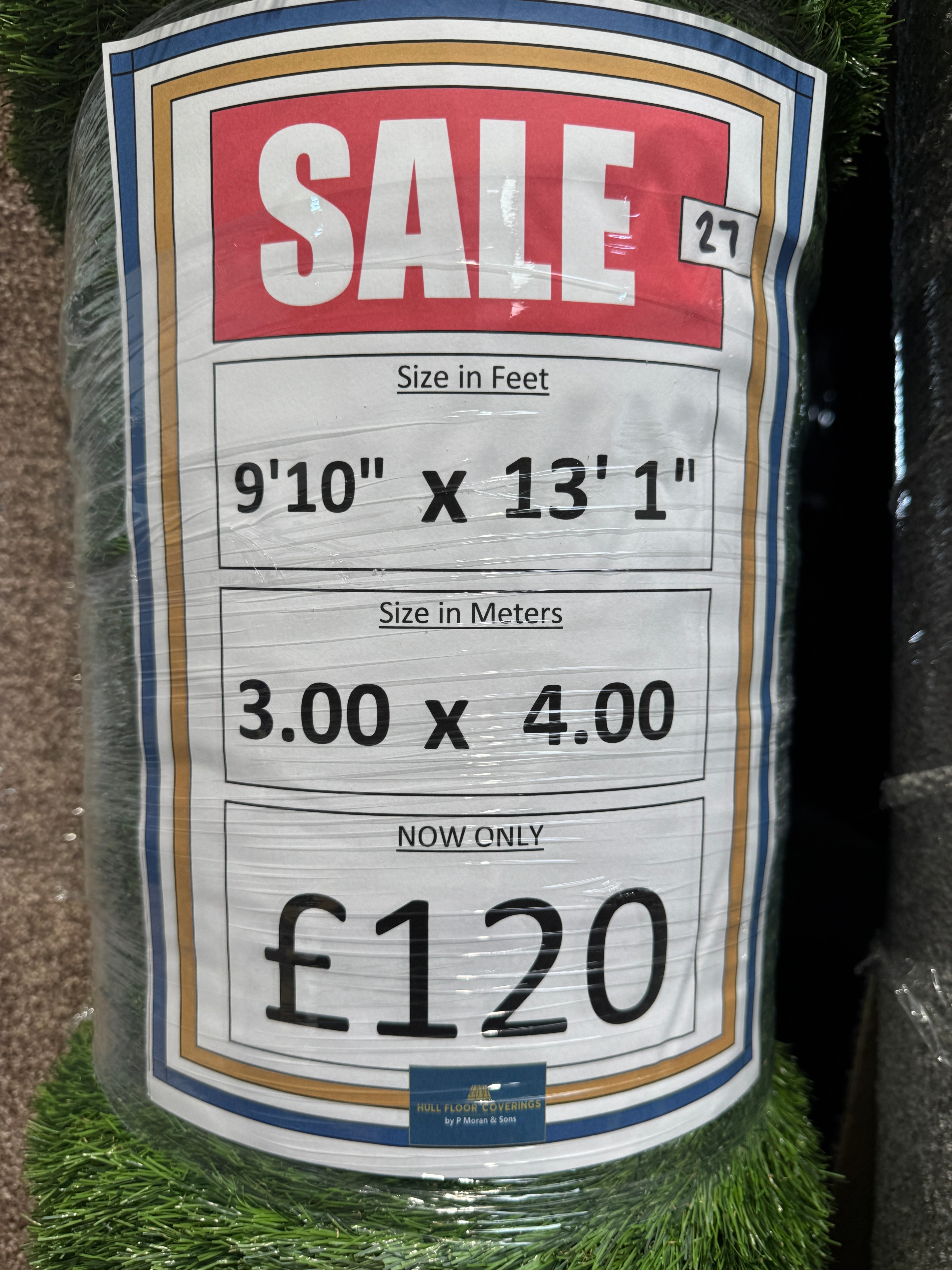 (C27) 3 x 4m (9'10"x12'1") Capet Remnant